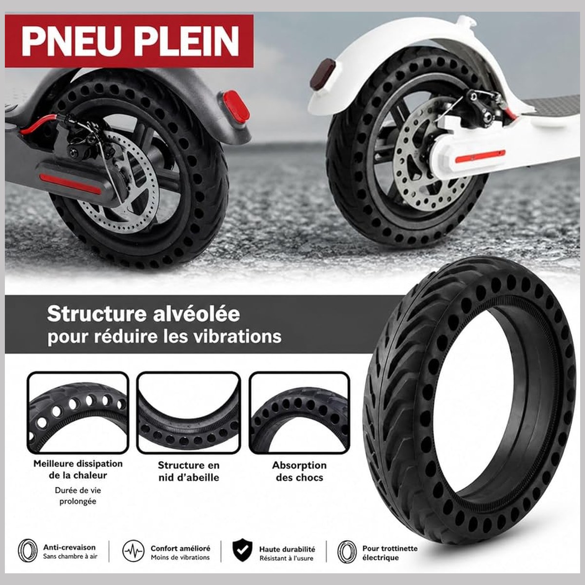 Pneu plein 8,5" ANSENI – antidérapant vue 5
