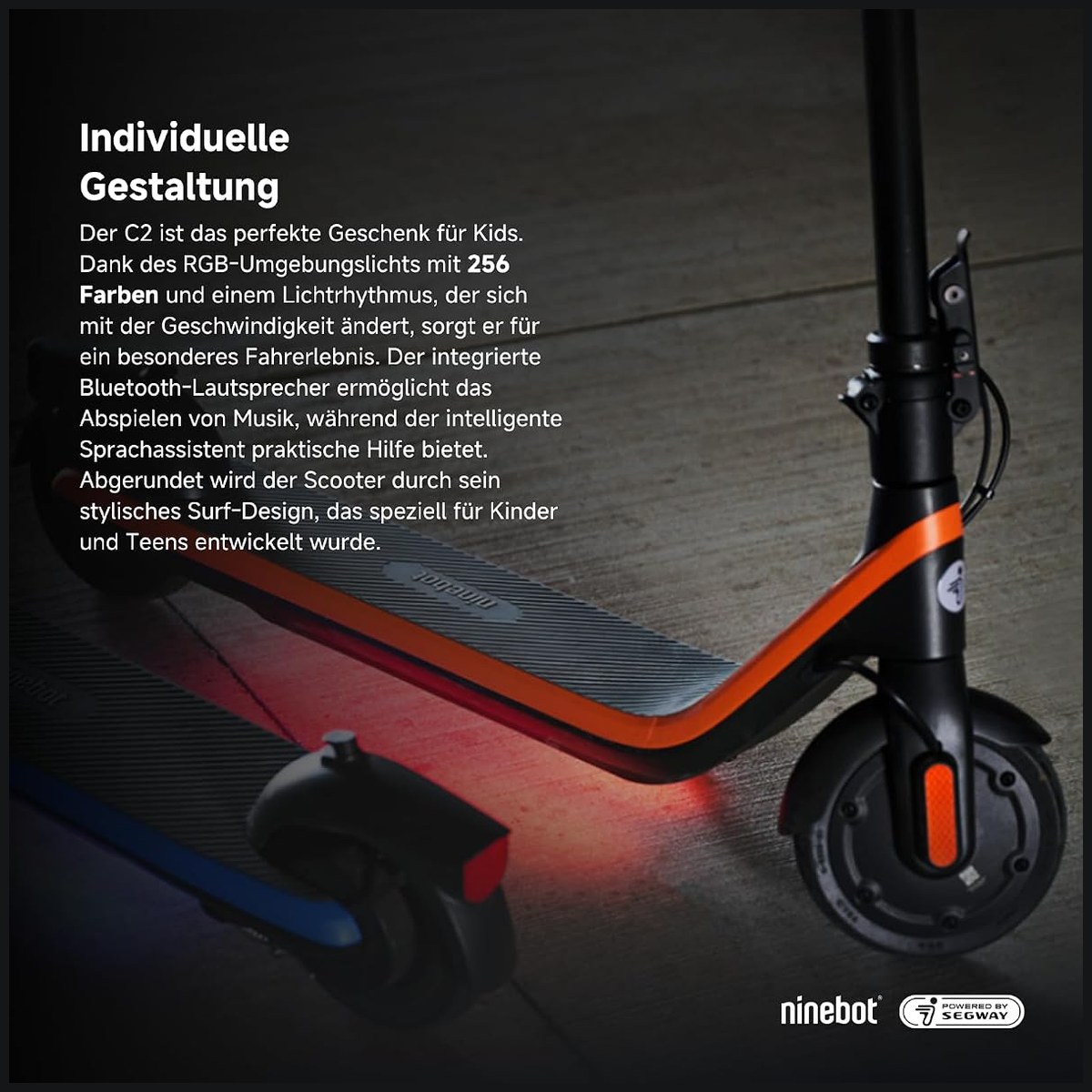 Segway Ninebot C2 E – trottinette enfant 120-160 cm vue 5