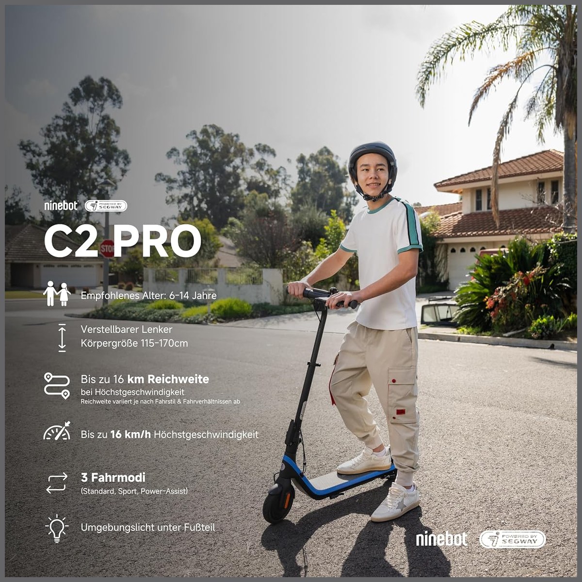 Segway Ninebot C2 Pro E – trottinette enfant vue 4