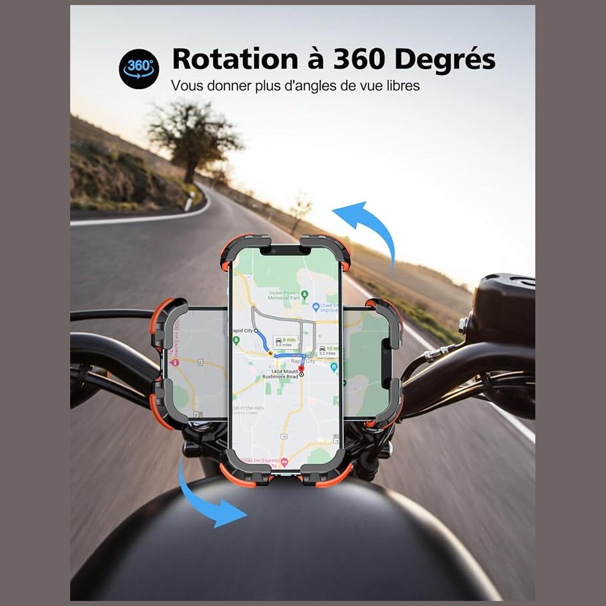 Support téléphone Glangeh – rotation 360° vue 5