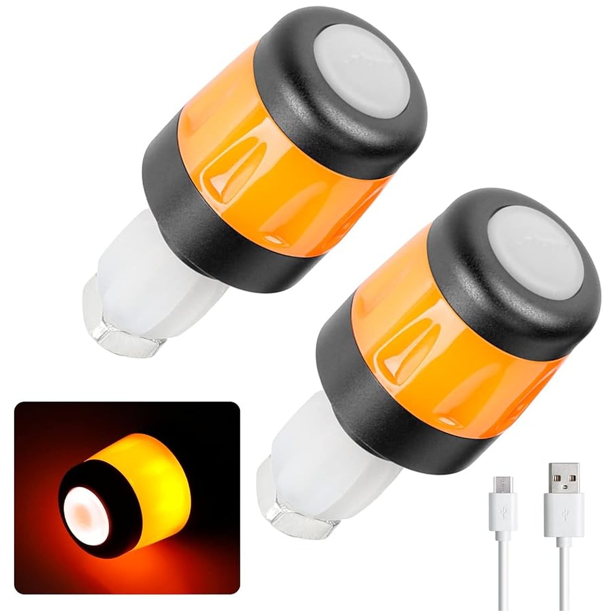 Bouchon de guidon LED rechargeable vue 6
