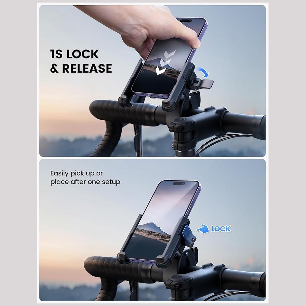 Support téléphone Lamicall – verrouillage 1 s vue 6