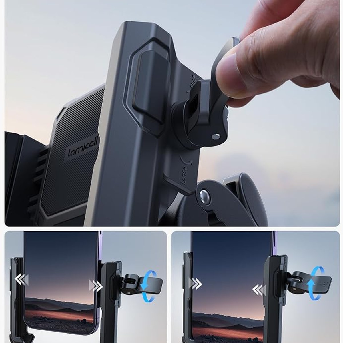 Support téléphone Lamicall – verrouillage 1 s vue 3