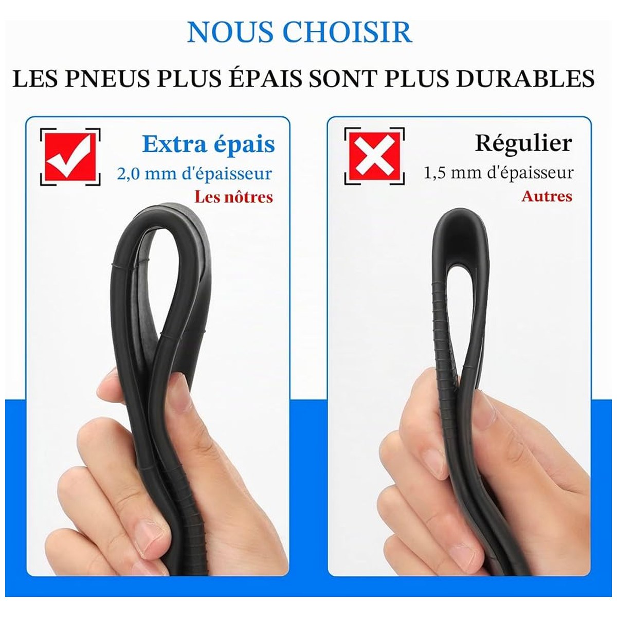 Chambres à air 8½ × 2 renforcées – lot de 2 vue 5
