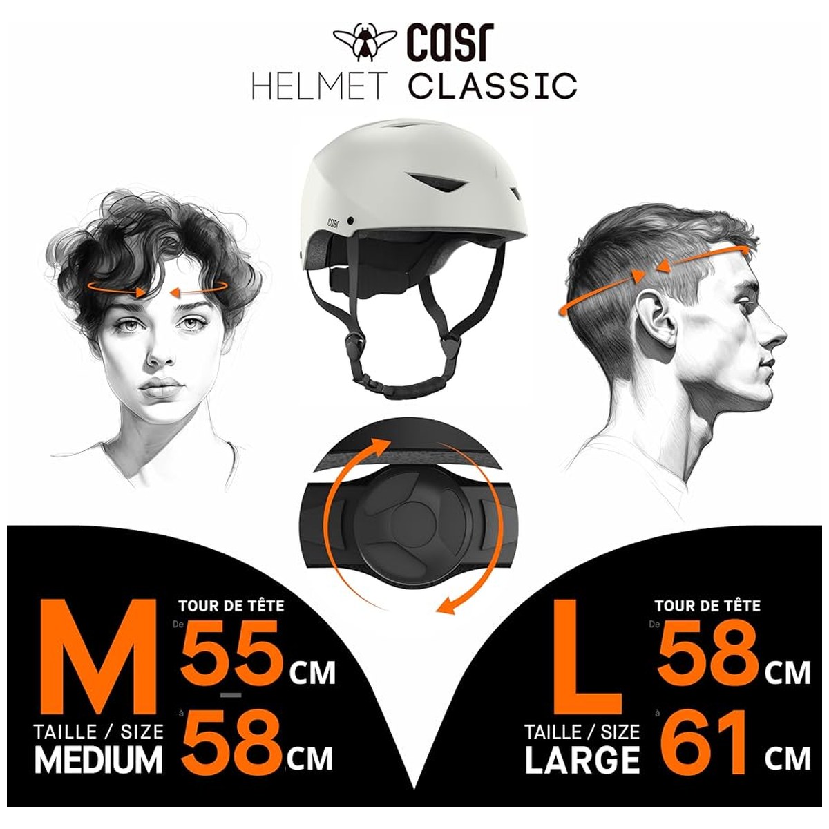 Casque CASR Classic – bol urbain vue 6