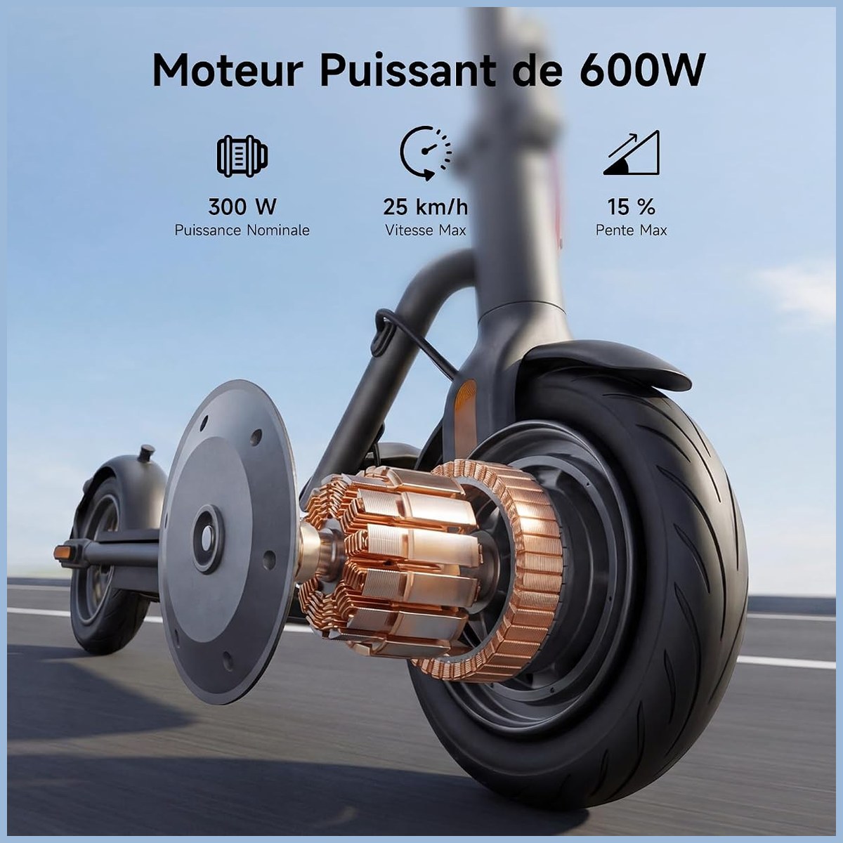 NAVEE V25 – 25 km, moteur 600 W vue 7