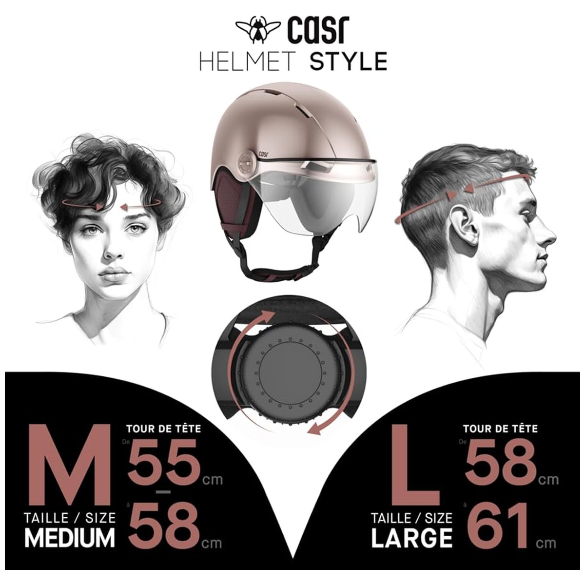 Casque CASR Style – urbain, visière amovible vue 6