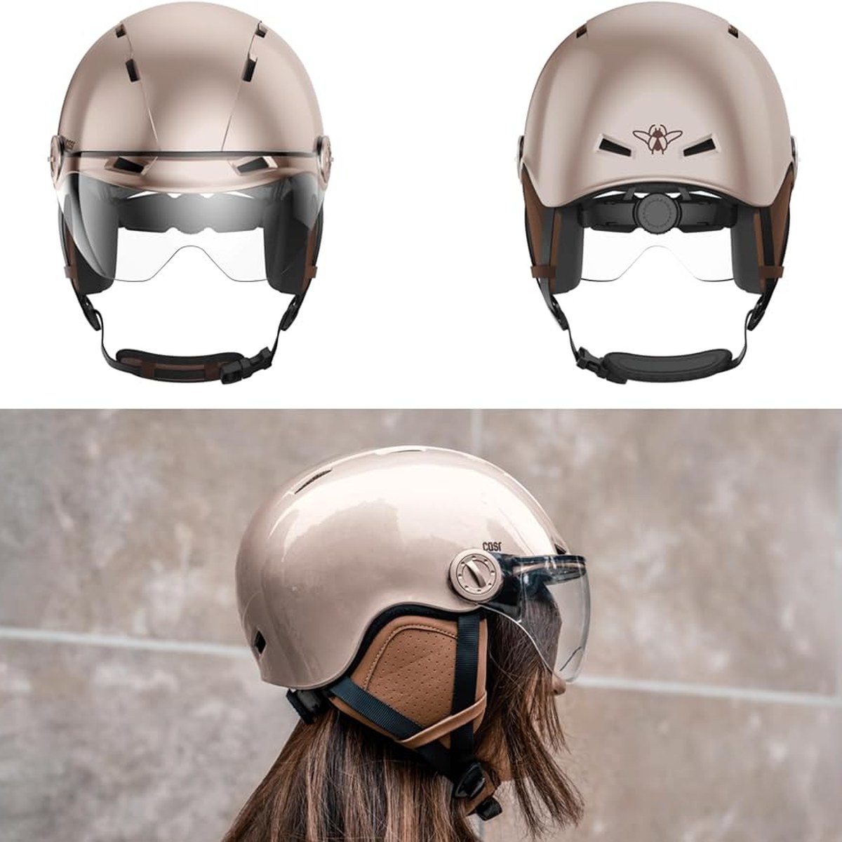 Casque CASR Style – urbain, visière amovible vue 3