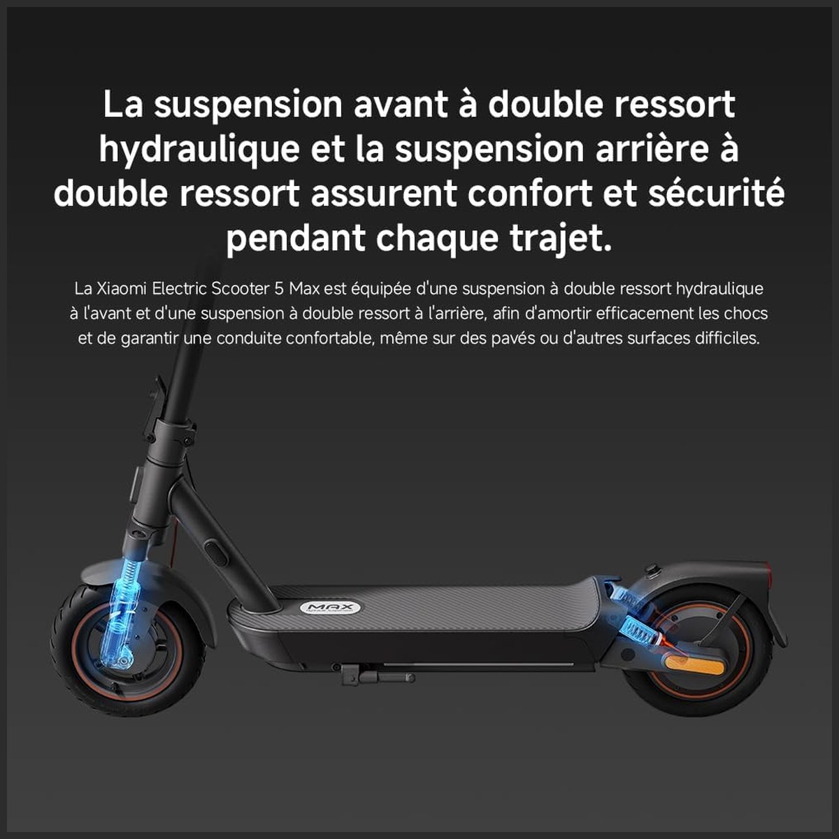 Xiaomi Electric Scooter 5 Max – 60 km vue 3