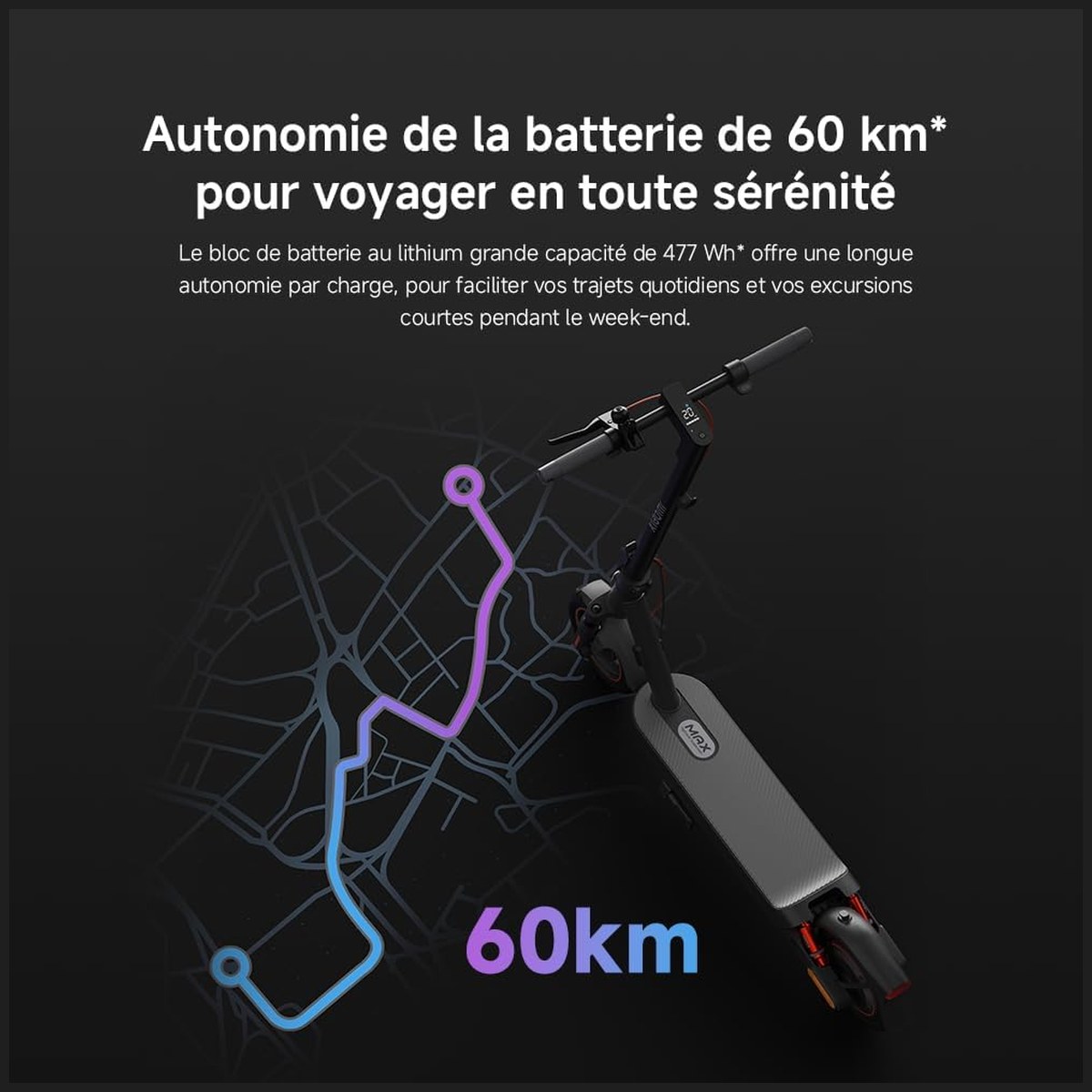 Xiaomi Electric Scooter 5 Max – 60 km vue 6