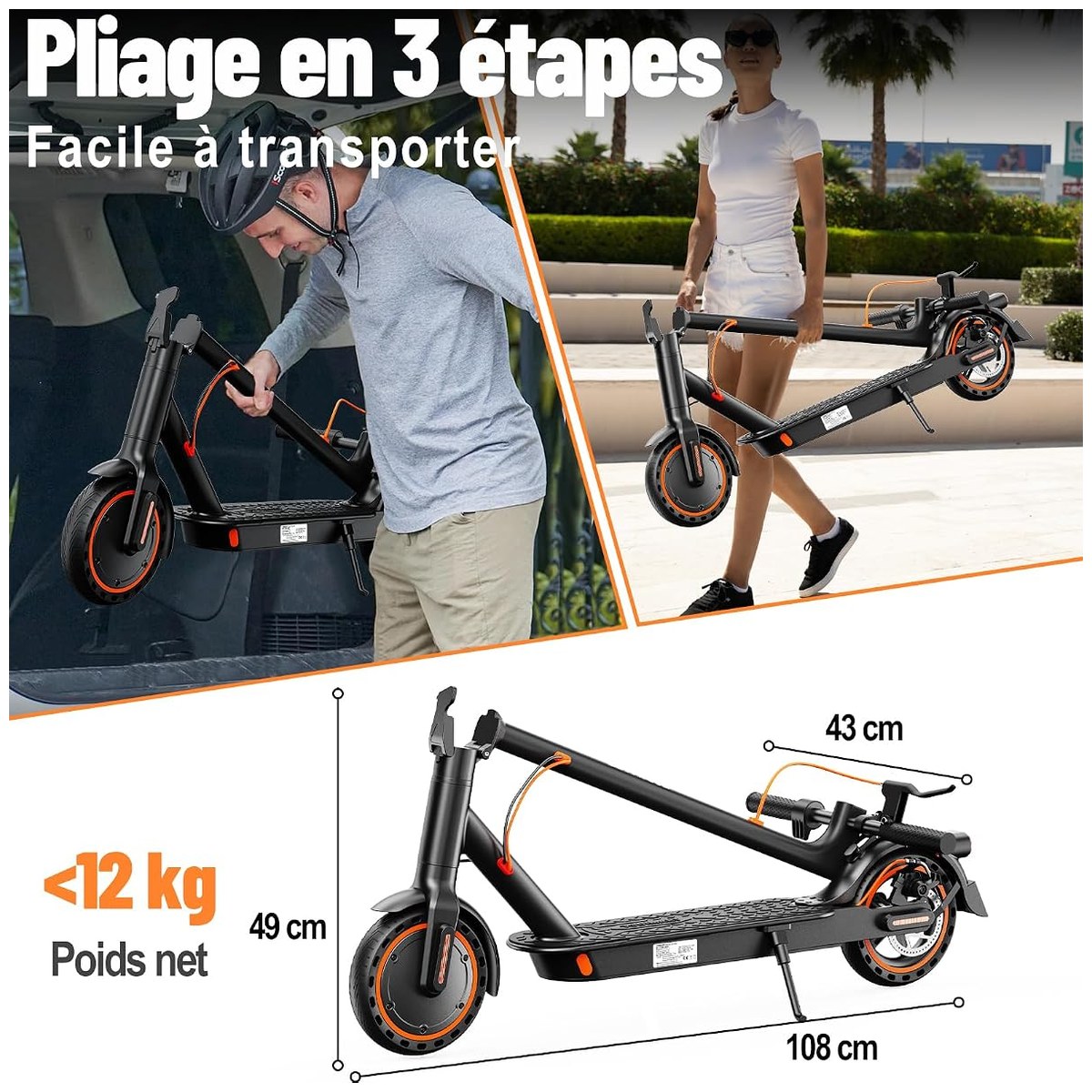 TODIMART T3 350W pliable vue 8