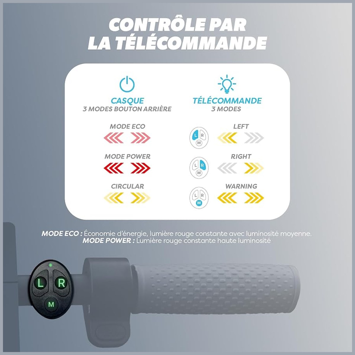 Casque T'nB Vizion – LED et clignotants vue 5