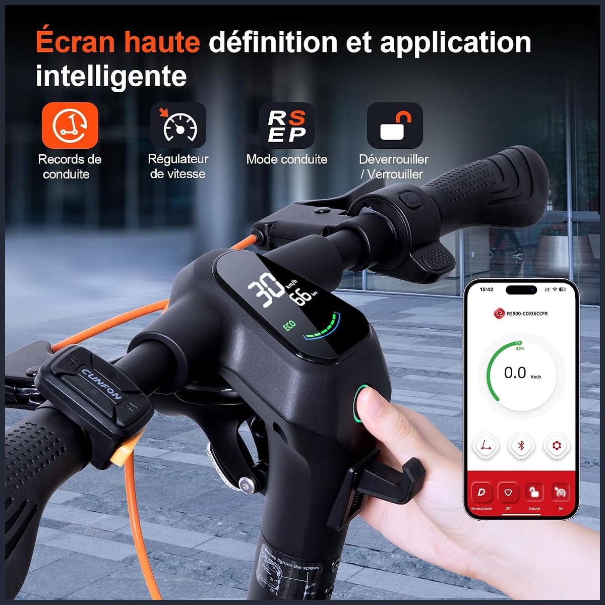 CUNFON RS500 – 60 km, empreinte digitale vue 3