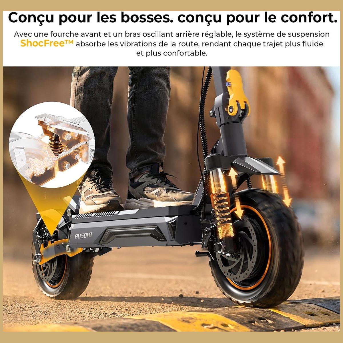 Ausom K20 Pro – double moteur, 90 km vue 5